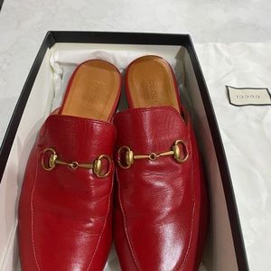 Gucci princetown loafer women shoes in red size 38